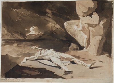 Teti piange il corpo di Achille da Johann Heinrich Füssli