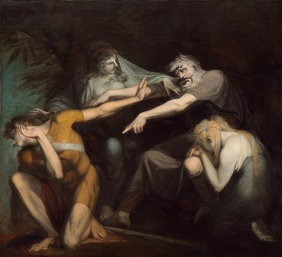 Edipo maledice suo figlio Polinice. 1786 da Johann Heinrich Füssli