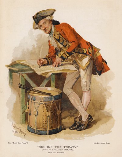 Firma del trattato da Henry Gillard (after) Glindoni