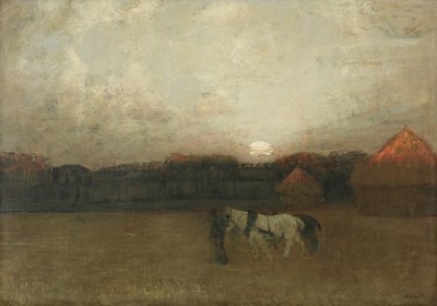 Il campo di stoppie, 1909 circa (olio su tela) da Henry Golden Dearth