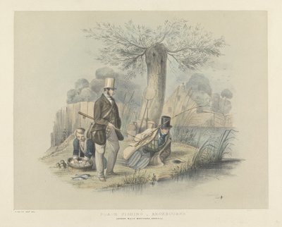 Pesca del pesce bianco, Broxbourne, da una serie di sei immagini di pesca da Henry Heath