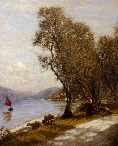 Una pastorella veronese, Lago di Garda da Henry Herbert La Thangue