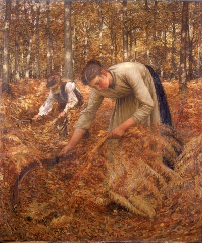 Raccolta di felci, c.1899 da Henry Herbert La Thangue