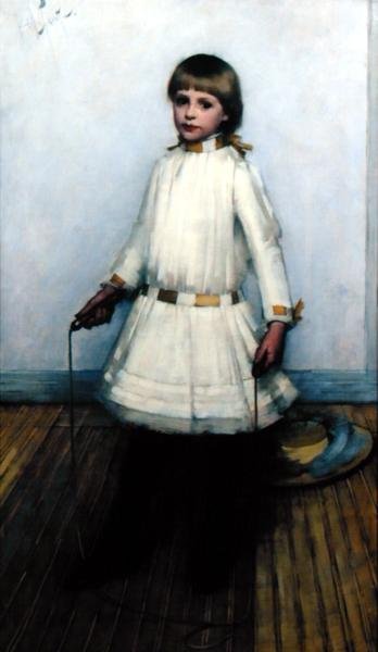 Ragazza con la corda per saltare da Henry Herbert La Thangue
