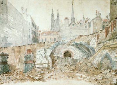 Parti della basilica di fine I-inizio II secolo nella Città di Londra da Henry Hodge