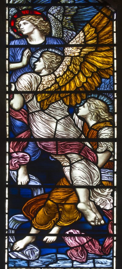 Buckland, Santa Maria, James Powell & Sons, Henry Holiday, La cappella di Barcote, Angeli lodanti, 1889 da Henry Holiday