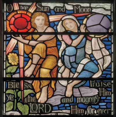 O Voi Sole e Luna, Finestra Benedicite (dettaglio) da Henry Holiday