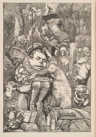 Il castoro portò carta, portfolio e penne, pub. 1876 da Henry Holiday