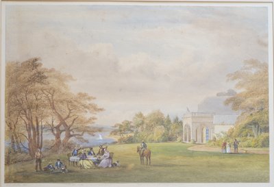 Famiglia Drummond a Bournehill Cottage, 1858 da Henry Holland
