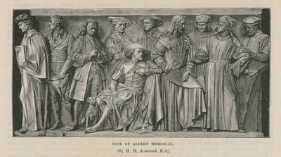 Sculture alla base del Memoriale di Alberto da Henry Hugh Armstead