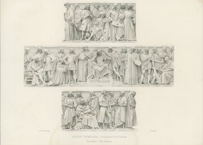 Sculture sul podio del Memoriale di Albert da Henry Hugh Armstead