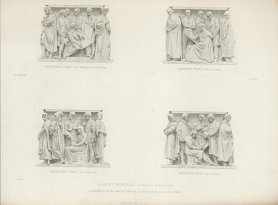 Sculture sul podio del Memoriale di Albert da Henry Hugh Armstead