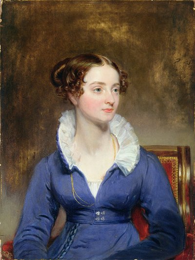 Giovane Donna in un Vestito Blu da Henry Inman