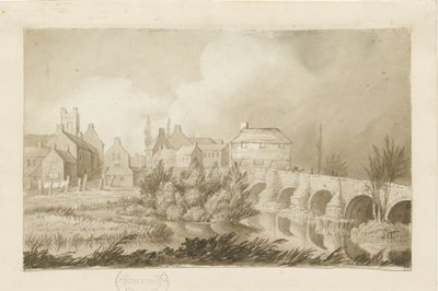 Burton-upon-Trent Bridge e città da Henry James Noyes