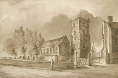 Chiesa di Willenhall: disegno seppia, nd [1844] da Henry James Noyes