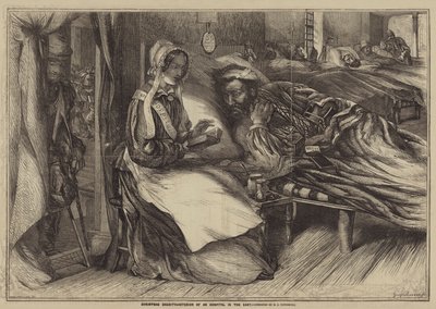 Carità natalizia, interno di un ospedale in Oriente da Henry James Townsend