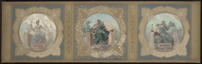 Schizzo per la Galleria Lobau al Municipio di Parigi: Pace. Letteratura. Scienza, nel 1890 da Henry Jean Louis Boureau