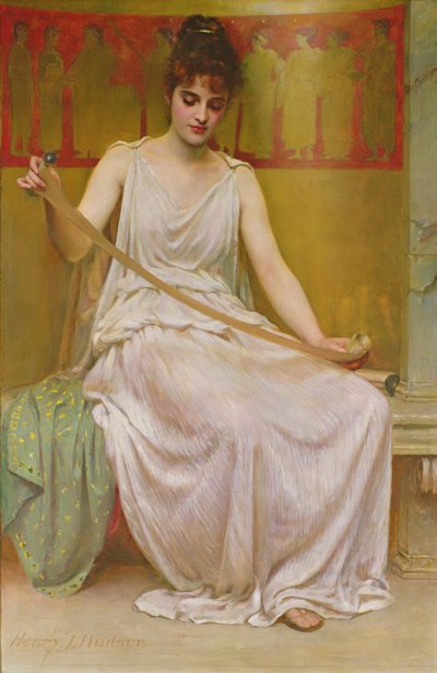 Neaera legge una lettera da Catullo, c.1894 da Henry John Hudson