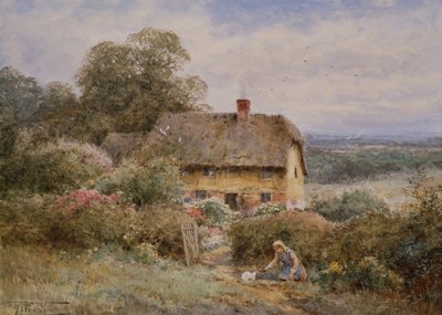 Un pittoresco cottage, Warwickshire da Henry John Sylvester Stannard