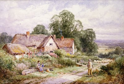 Un sentiero per pecore vicino a Woburn, Bedfordshire da Henry John Sylvester Stannard
