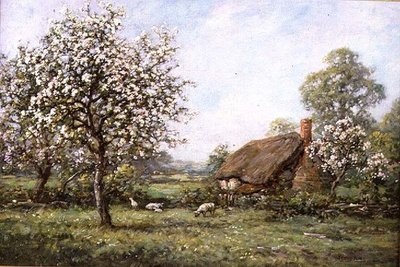Cottage in primavera da Henry John Yeend King