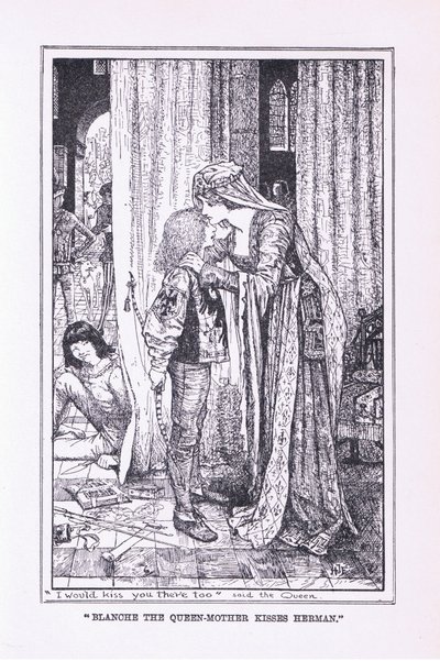 Bianca la regina madre bacia Herman, 1912 da Henry Justice Ford