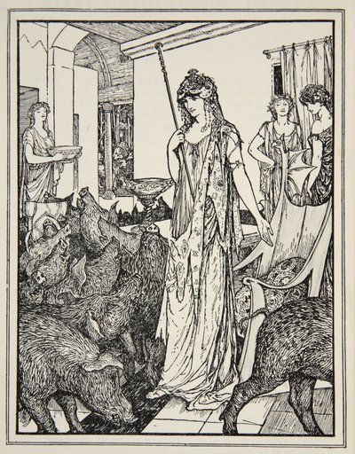 Circe manda i maiali (I compagni di Ulisse) agli styes, frontespizio da 