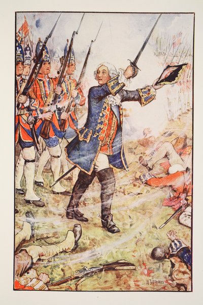 Giorgio II a Dettingen, 1743, illustrazione da 
