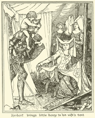 Herbert porta il piccolo Enrico nella tenda di sua moglie da Henry Justice Ford