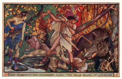 Come Atalanta e Meleagro uccisero il cinghiale selvatico di Caledonia da Henry Justice Ford