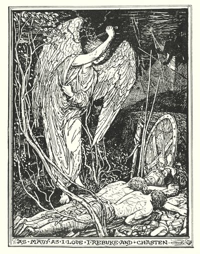 Illustrazione per Il cammino del pellegrino di John Bunyan (litografia) da Henry Justice Ford