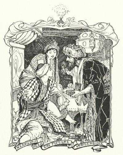 Neangir vede il ritratto di Argentine (incisione) da Henry Justice Ford
