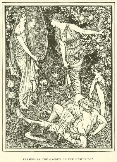 Perseo nel giardino delle Esperidi da Henry Justice Ford