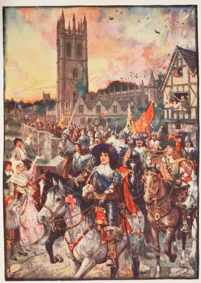 Il principe Rupert a Oxford, in battaglia, illustrazione da 