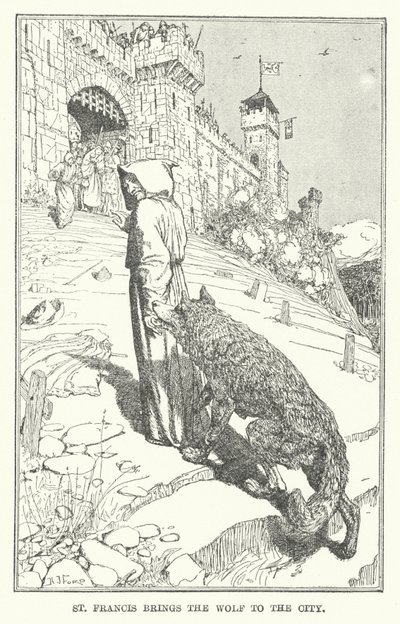 San Francesco porta il lupo in città da Henry Justice Ford