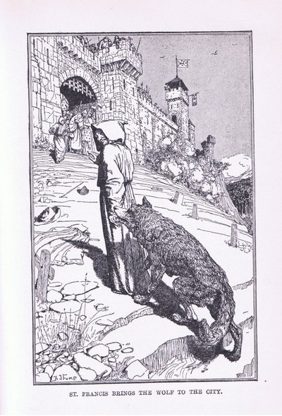 San Francesco porta il lupo in città, 1912 da Henry Justice Ford