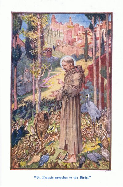 San Francesco predica agli uccelli, 1912 da Henry Justice Ford