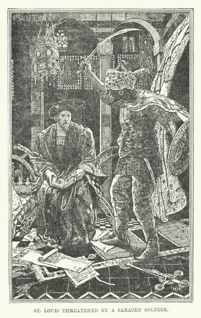San Luigi minacciato da un soldato saraceno da Henry Justice Ford