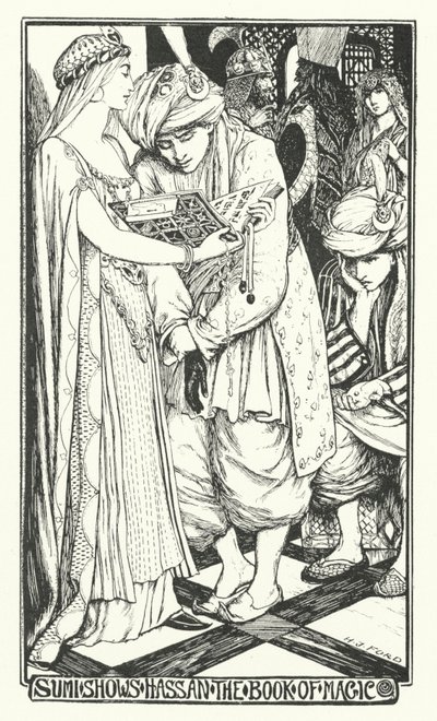 Sumi Mostra a Hassan il Libro della Magia da Henry Justice Ford