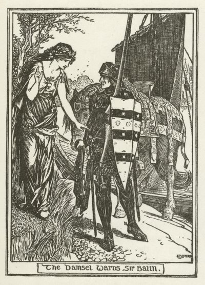La damigella avverte Sir Balin da Henry Justice Ford