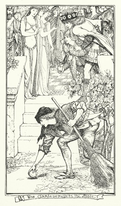 Il giardiniere prende la mela (incisione) da Henry Justice Ford