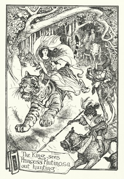 Il Re Vede la Principessa Mutinosa a Caccia da Henry Justice Ford