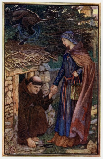 La donna saggia fa uscire Dunstan dalla sua cella da Henry Justice Ford