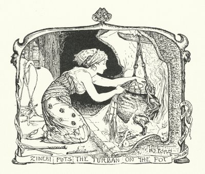 Zinebi Mette il Turbante sul Vaso da Henry Justice Ford