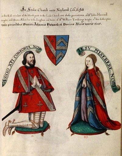 Sir John Howard III e la sua seconda moglie Alice Tendring da Henry Lilly