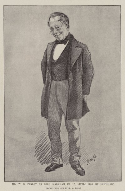 Mr W S Penley come Lord Markham in "A Little Ray of Sunshine" da Henry Marriott (after) Paget