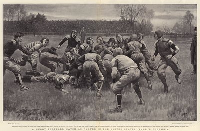 Una partita di rugby come giocata negli Stati Uniti, Yale contro Columbia da Henry Marriott Paget
