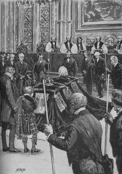 Funerale del Principe Consorte, c1890 da Henry Marriott Paget