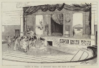 Elena a Troia, al Circo di Hengler, la morte di Oenone da Henry Marriott Paget