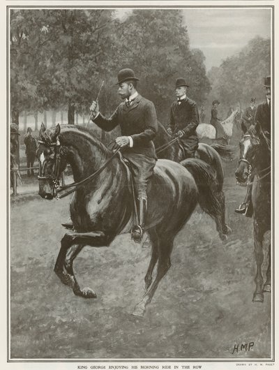 La cavalcata quotidiana di Re Giorgio a Hyde Park da Henry Marriott Paget